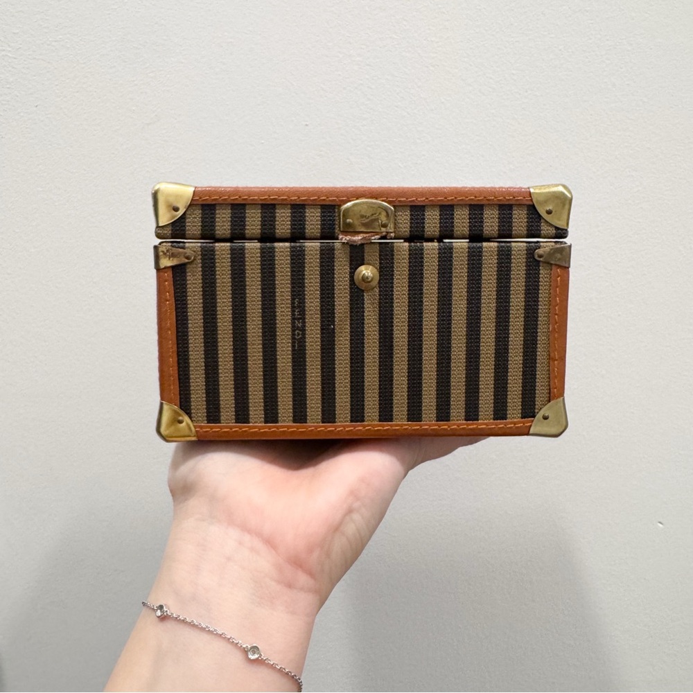 1980 FENDI Cubic Zucca Stripe Box - Picture 4 of 11